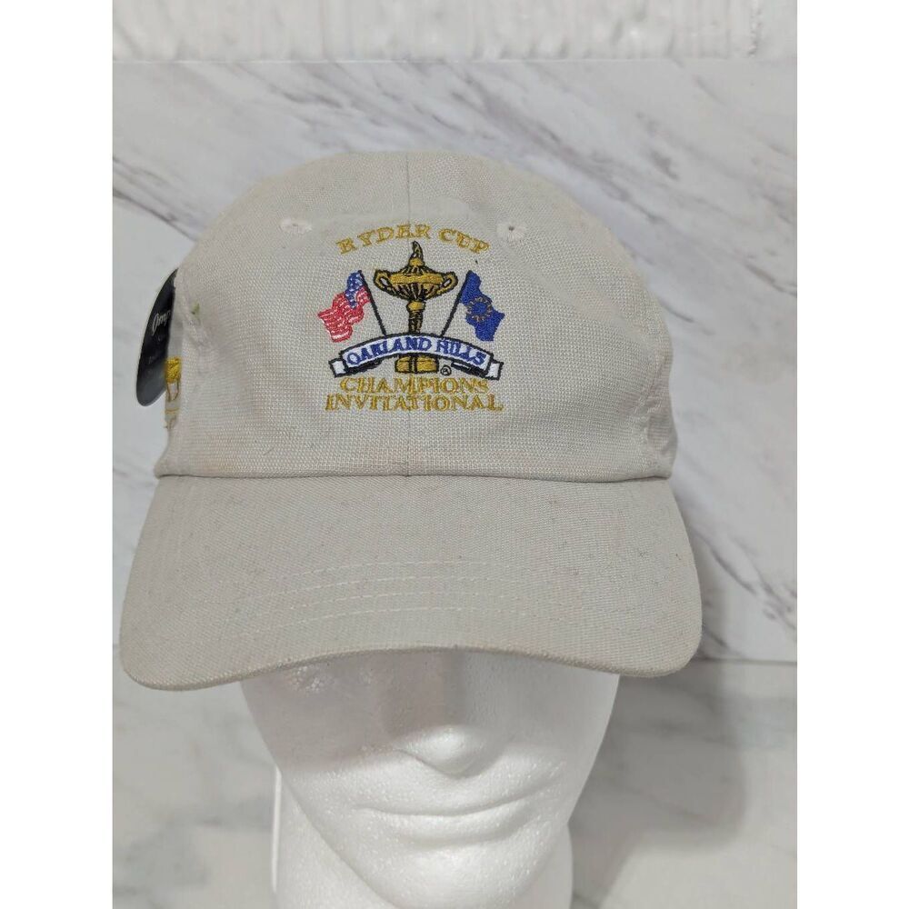Imperial Vintage Men's Cream Ryder Cup 2004 Oakland Hills Hook & Loop Golf Hat N